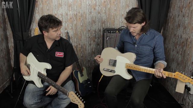 Fender Custom Shop Limited 55 Esquire & 2015 Postmodern Stratocaster demo at GAK смотреть онлайн