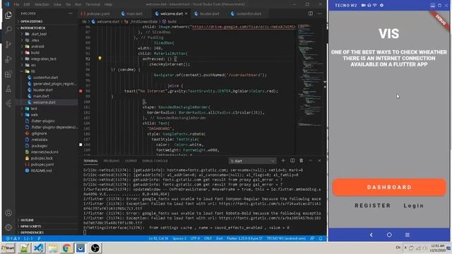 Checking for Internet connection on a flutter application смотреть онлайн