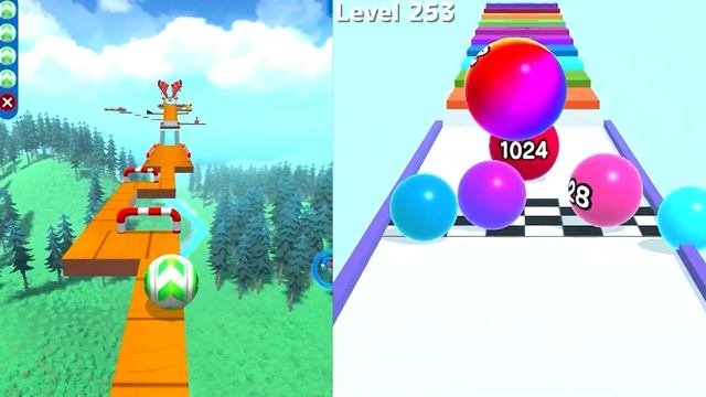 Sky Rolling | Ball 3d  Ball Run 2048 - All Level Gameplay/Walkthrough Android,iOS