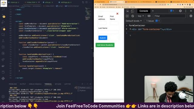 Ajax With Django | Code Kata | Django | Axios | Live смотреть онлайн