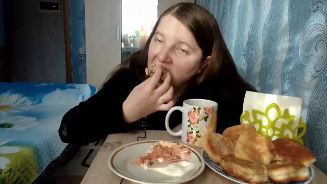 МУКБАНГ/Домашние беляши/Манты