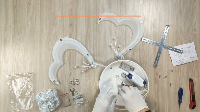 CRYSTAL WHITE 01 30W Белая, сборка потолочной светодиодной люстры от Estares. смотреть онлайн