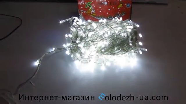 Гирлянда белый цвет 300 лампочек ББ смотреть онлайн
