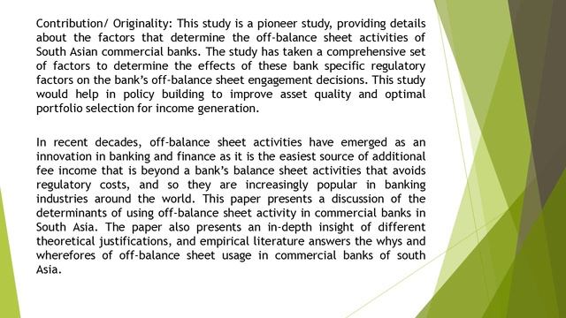Impact of Bank Regulatory Change and Bank Specific Factors Upon Off Balance Sheet Activities Across смотреть онлайн