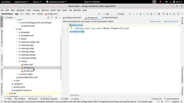 5.First App Run in Android Studio | Music Player Application | Android Development Kotlin in Hindi смотреть онлайн
