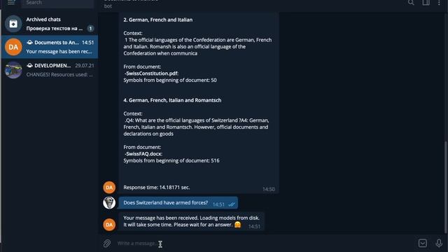 How to turn your documents to answers (telegram bot demo) смотреть онлайн