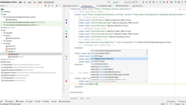 How to change a TextView style at runtime in Android using Kotlin смотреть онлайн