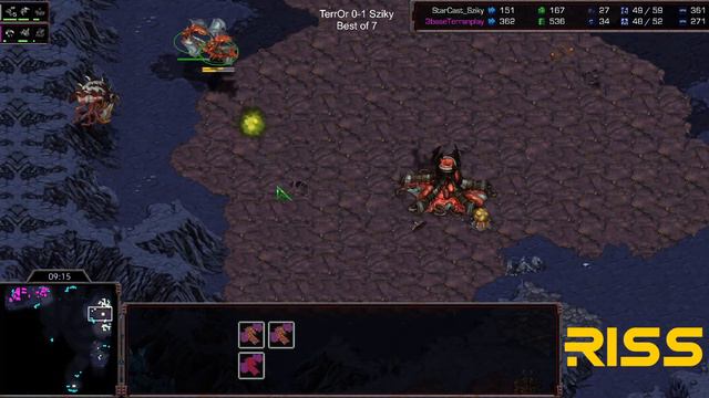 StarCraft 1: MARINES VS DRONES - TerrOr vs Sziky Part 2 | RISS смотреть онлайн