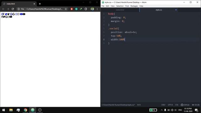 Social Media icons design using HTML and CSS ONLY (2020) | Fontawesome awesome 5 icons смотреть онлайн