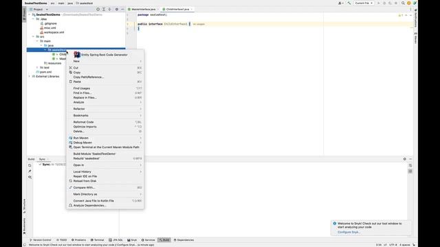 Sealed class in Java смотреть онлайн