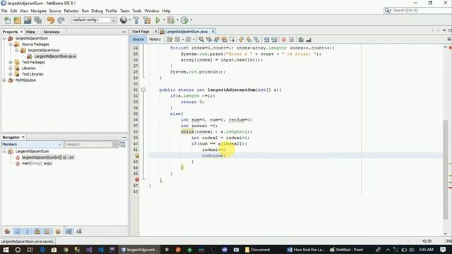 How find the Largest Adjacent Sum from the given an Array смотреть онлайн