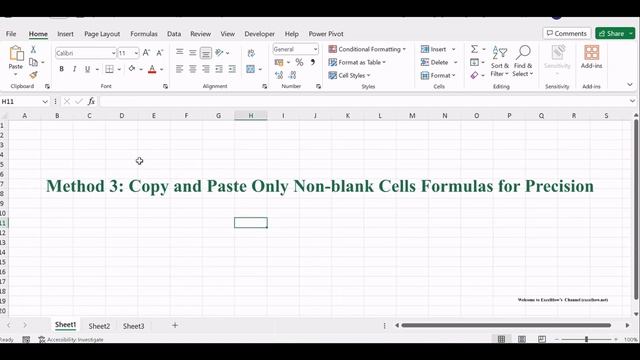 How to Copy and Paste Only Non blank Cells in Excel смотреть онлайн