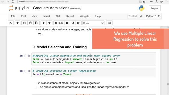 ML Model Training, Project Graduate Admission Prediction Using Machine Learning смотреть онлайн