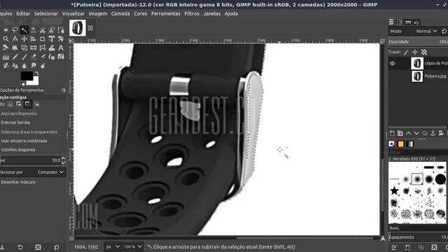 GIMP 2.10 - Criando Anúncio #1 - Ferramentas de seleção e retirada do fundo da imagem смотреть онлайн
