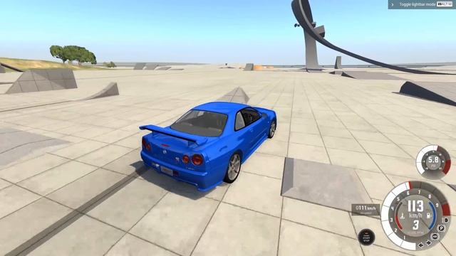 BeamNG Drive I NISSAN SKYLINE GT-R R34 #1197 [Alpha] смотреть онлайн