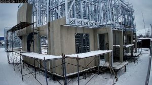 Обшика плитами ЦСП каркаса домокомплекта из ЛСТК.