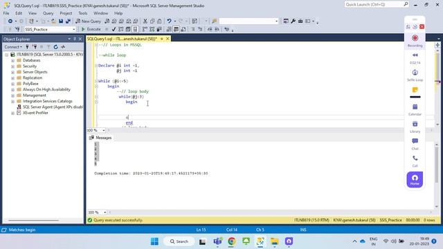 SQL Server Loop смотреть онлайн