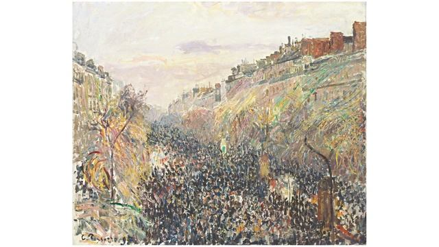 Camille Pissarro | Le Boulevard Montmartre, mardi gras, 1897 | Kunstmuseum Winterthur смотреть онлайн