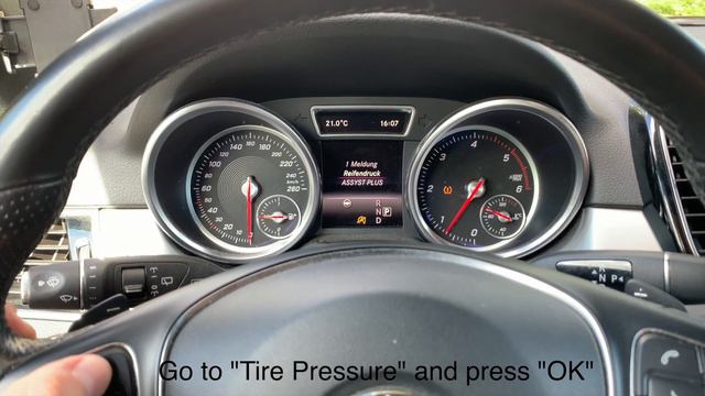 Mercedes Benz GLE (W166) Tire Pressure Monitoring Sensor (TMPS) Reset / Reifendruckkontrolle (RDK) смотреть онлайн