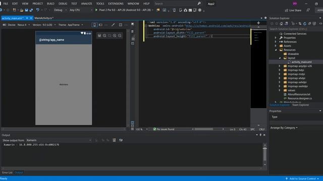Xamarin Android WebView in Visual Studio 2019 | Getting Started смотреть онлайн