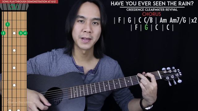 Have You Ever Seen The Rain Acoustic Guitar Tutorial 🎸Creedence Clearwater Revival Guitar Lesson смотреть онлайн