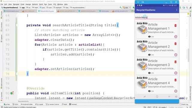 Recycler View Add , search and Pagination смотреть онлайн