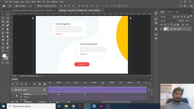 Animated Web UI Gif presentation In Photoshop смотреть онлайн