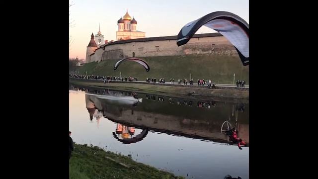 Псков. Лето. Парамоторы смотреть онлайн