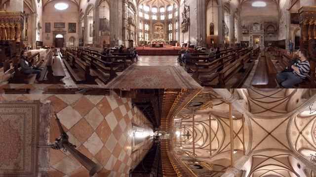 360 video: Inside Church of Santa Maria Gloriosa dei Frari, Venice, Italy смотреть онлайн