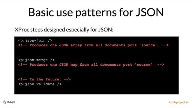 Working with JSON in XProc 3.0 смотреть онлайн