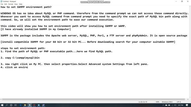 XAMPP environment variable path setting смотреть онлайн