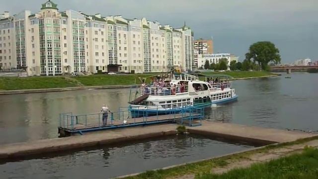 Город Орёл, река Ока, теплоход "Москвич". смотреть онлайн