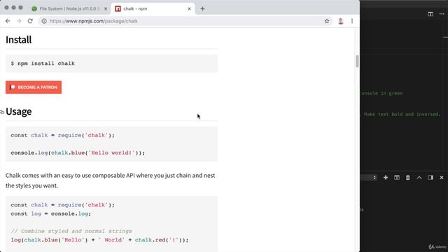 Printing in Color [The Complete Node.js Developer Course (3rd Edition) 2021] смотреть онлайн