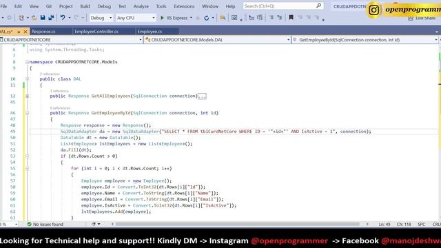 Asp.Net Core Web API CRUD operations using SQL Server | Rest API смотреть онлайн