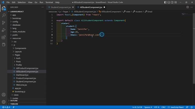 Laravel 9 React Tutorial - Props In Class Component смотреть онлайн