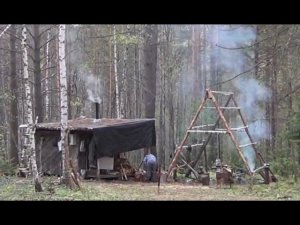 Жизнь Отшельника в ТАЙГЕ ЧАЙ из БЕРЕЗОВОЙ ЧАГИ СупИз ПАПОРОТНИКА СТРАУСНИКА camping outdoor survival