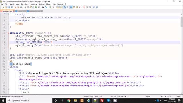 Facebook type Notification System using PHP and Ajax смотреть онлайн