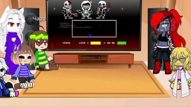 Undertale react to Murder time trio phase 1 Реакция Андертейл на Murder time trio phase 1 смотреть онлайн