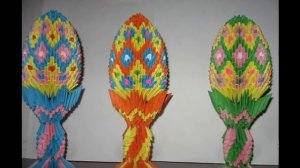 Модульное оригами.  Пасхальные яйца