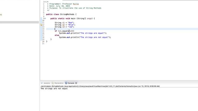 04 03 equalsIgnoreCase method смотреть онлайн