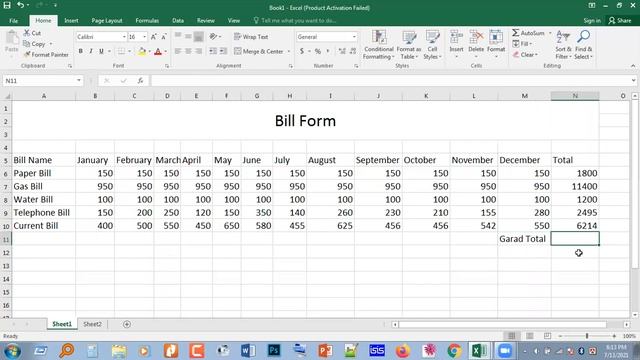 How to make Bill Form Microsoft Excel 2016 смотреть онлайн