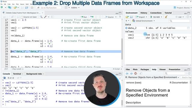 Delete Data Frame from Workspace (3 Examples) | How ot Drop, Remove, Clear | Single, Multiple or Al смотреть онлайн