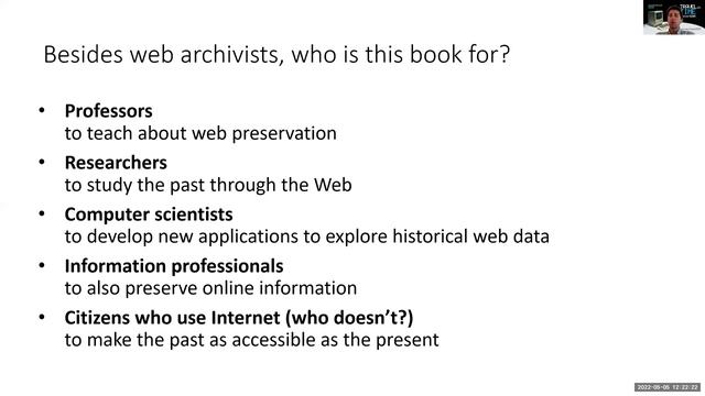 The Past Web: a book to support web archiving - WAC 2022 смотреть онлайн