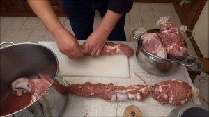 Варено-копченая Грудинка , Ошеек , Вырезка . Копчение в домашних условиях.