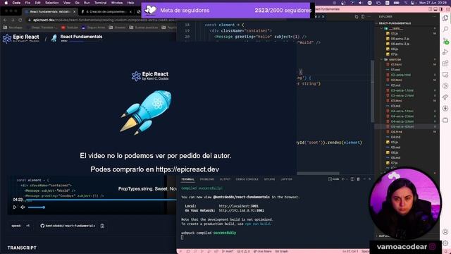 React desde cero - P20 ? Epic React 3: JSX, createElement, componentes y más! смотреть онлайн