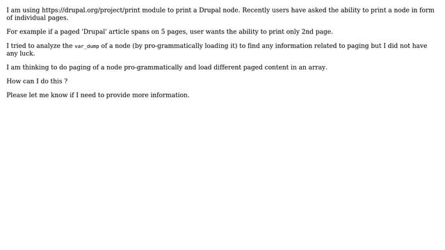 Drupal: Print specific page of a paged node смотреть онлайн