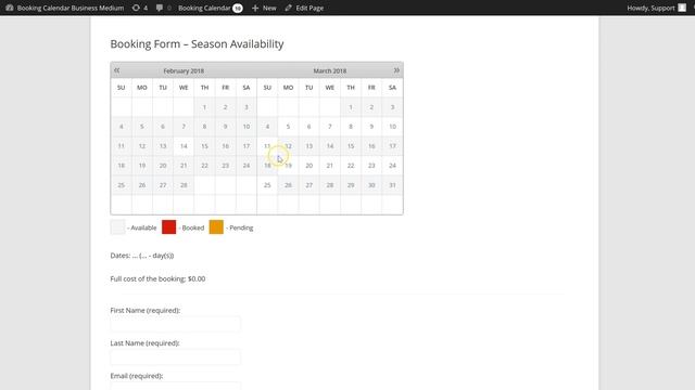Booking Calendar - Season Availability смотреть онлайн