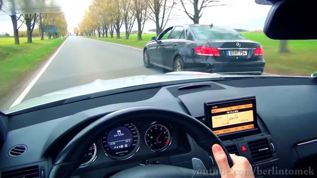 MERCEDES-BENZ C63 AMG VS MERCEDES E500 смотреть онлайн