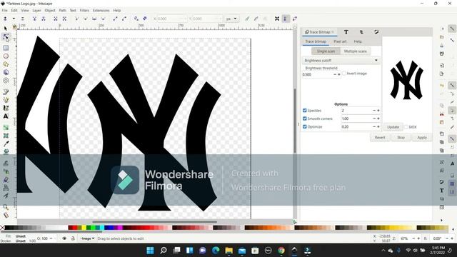 Convert JPEG to DXF in Inkscape смотреть онлайн