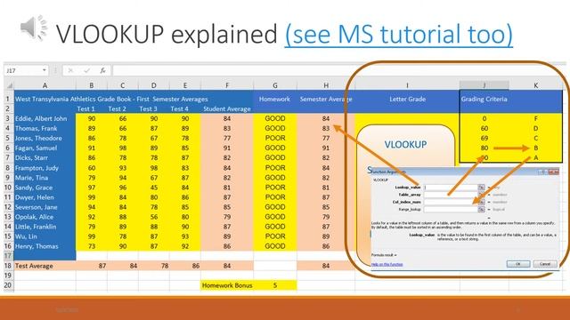 CS 110 R18 Part 3 1 D MS Office Excel, VLOOKUP смотреть онлайн